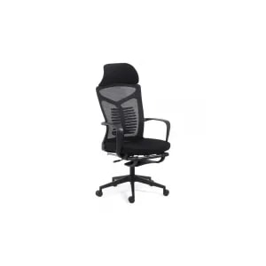 Scaun birou OC097, piele ecologica, 60 x 51 x 114 cm, negru