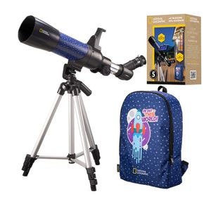 Telescop refractor pentru copii National Geographic 70/400, 300x, albastru