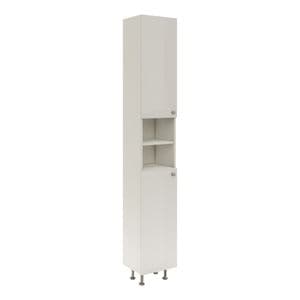 Soldat Baie haaus Zaria, 2 Usi, Alb lucios/Alb, MDF, L 30 x l 27 x H 190 cm