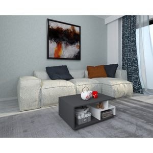 Masuta Cafea Haaus Tapa, Antracit/Alb, 80 x 50 x 40 cm