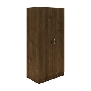 Dulap haaus Remi, 2 Usi, cu polite, Stejar Bronz, 80 x 51 x 170 cm