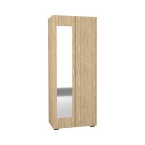 Dulap haaus Nero, 2 Usi, oglinda, Stejar Sonoma, 80 x 52 x 200 cm