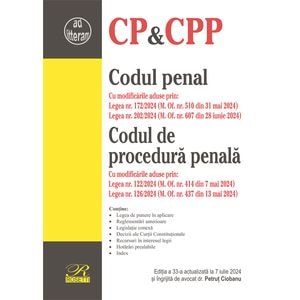 Codul penal. Codul de procedura penala Ed.33 Act. 7 iulie 2024 - Petrut Ciobanu