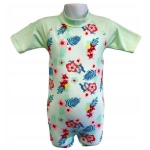 Costume de Baie / Inot pentru bebelusi si copii, Protectie Soare UPF50+, Mint Floral, Marimea 00
