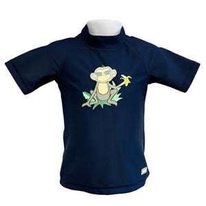 Tricou Protectie UV Copii, Protectie Solara UPF50+, Navy Jungle, Marimea 4