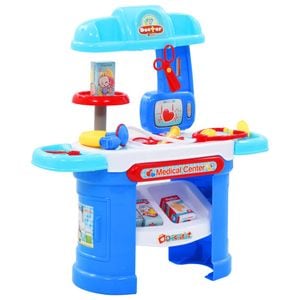 Set de joaca doctor vidaXL, pentru copii, 15 piese, din plastic, 38x30x67,5 cm, 36 luni+, multicolor