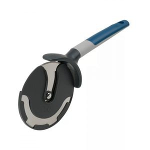Cutit pizza XXL Tasty 678017, Protectie degete, Inox, 25 cm, Albastru