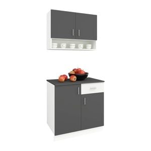 Set Bucatarie haaus Berna, Antracit/Alb, L 80 cm
