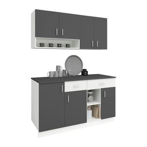 Set Bucatarie haaus Berna, Antracit/Alb, L 140 cm
