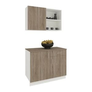 Bucatarie haaus Liz, Stejar Sonoma Inchis/Alb, L 100 cm