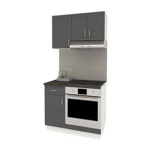 Set Bucatarie haaus Karo V1, Antracit/Alb, Blat Thermo 28 mm, L 100 cm