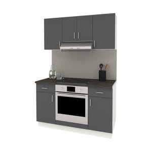 Set Bucatarie haaus Karo V5, Antracit/Alb, Blat Thermo 28 mm, L 140 cm