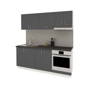 Set Bucatarie haaus Karo V10, Antracit/Alb, Blat Thermo 28 mm, L 200 cm