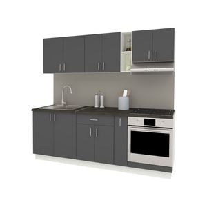 Set Bucatarie haaus Karo V14, Antracit/Alb, Blat Thermo 28 mm, L 220 cm