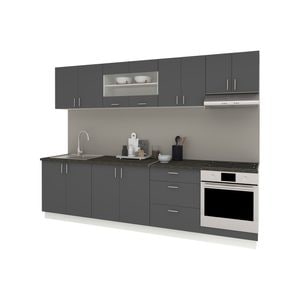Set Bucatarie haaus Karo V22, Antracit/Alb, Blat Thermo 28 mm, L 280 cm