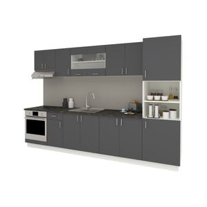 Set Bucatarie haaus Karo V30, Antracit/Alb, Blat Thermo 28 mm, L 320 cm