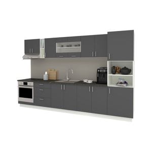 Set Bucatarie haaus Karo V31, Antracit/Alb, Blat Thermo 28 mm, L 340 cm
