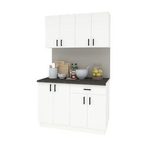 Set Bucatarie haaus Karo V2, Alb, Blat Thermo 28 mm, L 120 cm