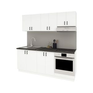 Set Bucatarie haaus Karo V10, Alb, Blat Thermo 28 mm, L 200 cm