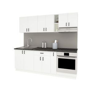 Set Bucatarie haaus Karo V14, Alb, Blat Thermo 28 mm, L 220 cm
