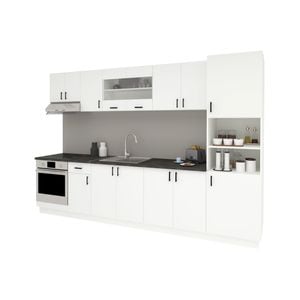 Set Bucatarie haaus Karo V30, Alb, Blat Thermo 28 mm, L 320 cm