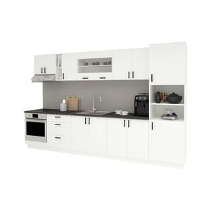 Set Bucatarie haaus Karo V31, Alb, Blat Thermo 28 mm, L 340 cm
