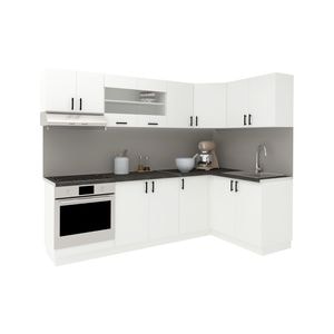 Set Bucatarie Colt haaus Karo V34, Alb, Blat Thermo 28 mm, L 240 x 140 cm