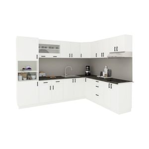 Set Bucatarie Colt haaus Karo V36, Alb, Blat Thermo 28 mm, L 320 x 160 cm