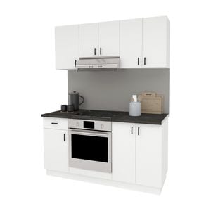 Set Bucatarie haaus Karo V6, Alb, Blat Thermo 28 mm, L 160 cm