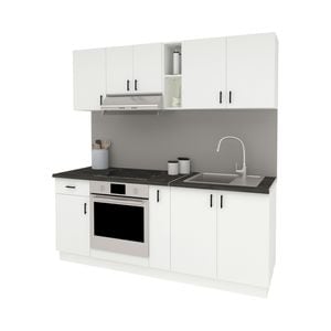 Set Bucatarie haaus Karo V11, Alb, Blat Thermo 28 mm, L 200 cm