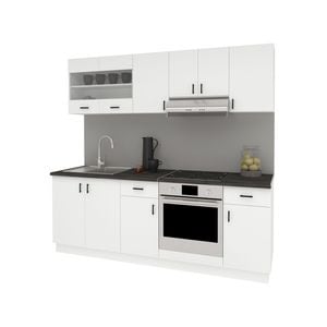 Set Bucatarie haaus Karo V13, Alb, Blat Thermo 28 mm, L 220 cm