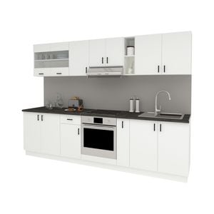 Set Bucatarie haaus Karo V21, Alb, Blat Thermo 28 mm, L 280 cm