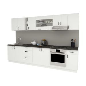 Set Bucatarie haaus Karo V28, Alb, Blat Thermo 28 mm, L 320 cm
