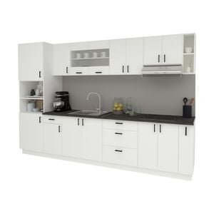 Set Bucatarie haaus Karo V29, Alb, Blat Thermo 28 mm, L 320 cm