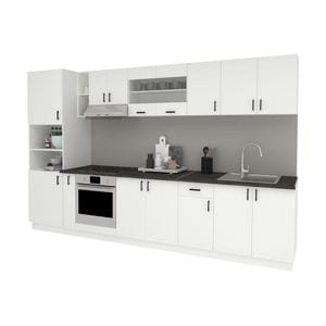 Set Bucatarie haaus Karo V33, Alb, Blat Thermo 28 mm, L 340 cm