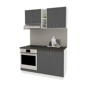 Set Bucatarie haaus Karo V4, Antracit/Alb, Blat Thermo 28 mm, L 140 cm