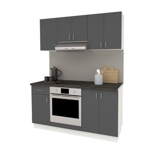 Set Bucatarie haaus Karo V6, Antracit/Alb, Blat Thermo 28 mm, L 160 cm