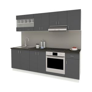 Set Bucatarie haaus Karo V15, Antracit/Alb, Blat Thermo 28 mm, L 240 cm