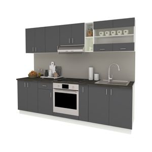 Set Bucatarie haaus Karo V19, Antracit/Alb, Blat Thermo 28 mm, L 260 cm