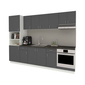 Set Bucatarie haaus Karo V24, Antracit/Alb, Blat Thermo 28 mm, L 280 cm