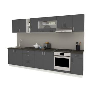 Set Bucatarie haaus Karo V28, Antracit/Alb, Blat Thermo 28 mm, L 320 cm