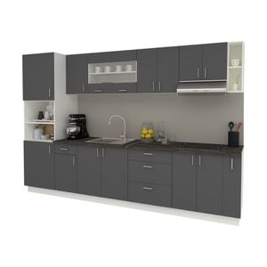 Set Bucatarie haaus Karo V29, Antracit/Alb, Blat Thermo 28 mm, L 320 cm