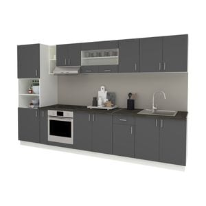 Set Bucatarie haaus Karo V33, Antracit/Alb, Blat Thermo 28 mm, L 340 cm