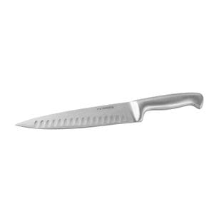Cutit de gatit Santoku Fackelmann 40406, Otel inoxidabil, 20/34 cm, Gri