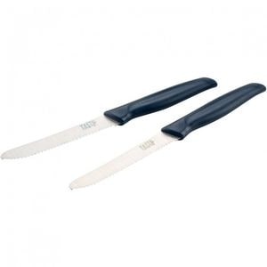 Set cutite zimtate Albastru Ocean 678267, 2 buc, 21 cm, Inox, Maner moale, Albastru