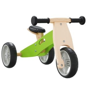 Bicicleta de echilibru pentru copii 2 in 1, transformabila, 7 inch, verde