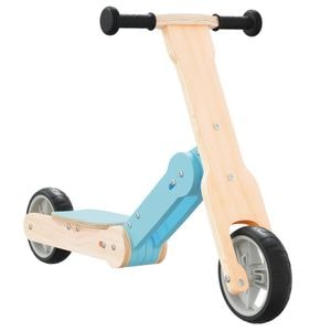 Bicicleta transformabila in trotineta, pentru copii, 7 inch, 2-5 ani, albastru deschis