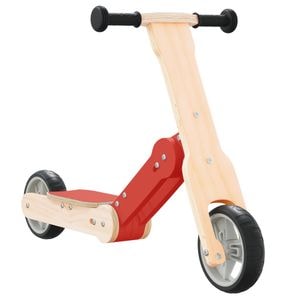 Bicicleta transformabila in trotineta, pentru copii, 7 inch, 2-5 ani, rosu
