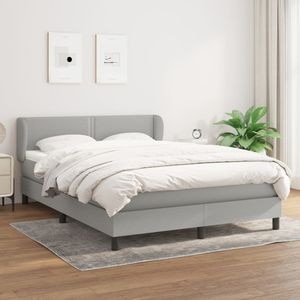 Pat continental vidaXL, gri deschis, 140x200 cm, material textil