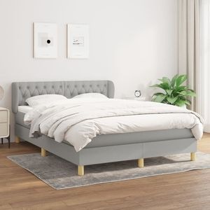 Pat continental vidaXL, gri deschis, 140x200 cm, material textil